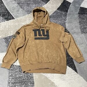 Nike New York Giants Hoodie Men Medium Brown NFL Football Flag Salute to Service